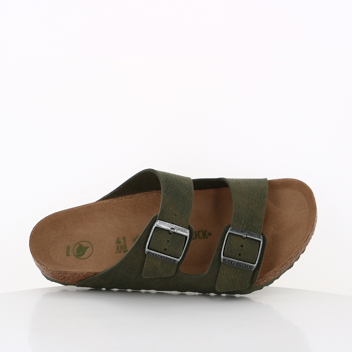 Birkenstock chaussures birkenstock arizona syn desert dust thyme veg khaki