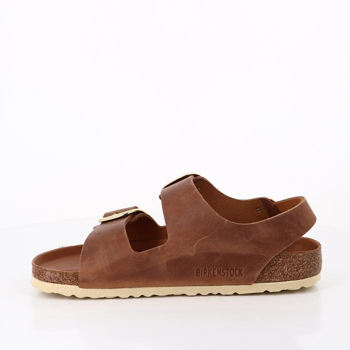 Birkenstock chaussures birkenstock milano big buckle cuir cognac marron9072101_3