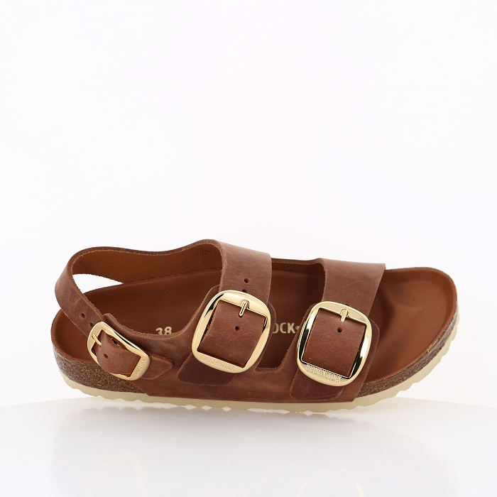 Birkenstock chaussures birkenstock milano big buckle cuir cognac marron9072101_5