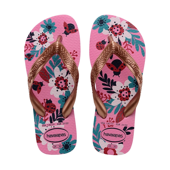 Havaianas chaussures havaianas enfant flores pink lemonade 