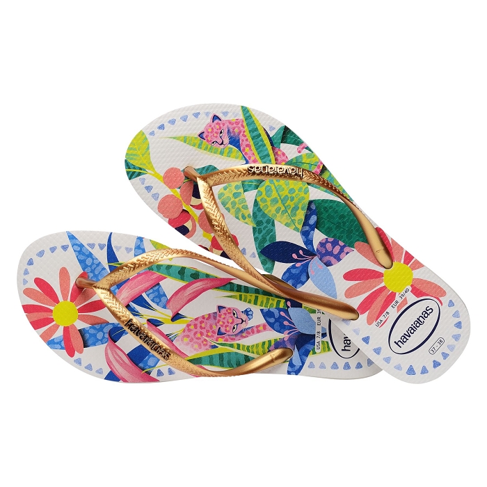 Havaianas chaussures havaianas slim tropical white blue 9074201_3