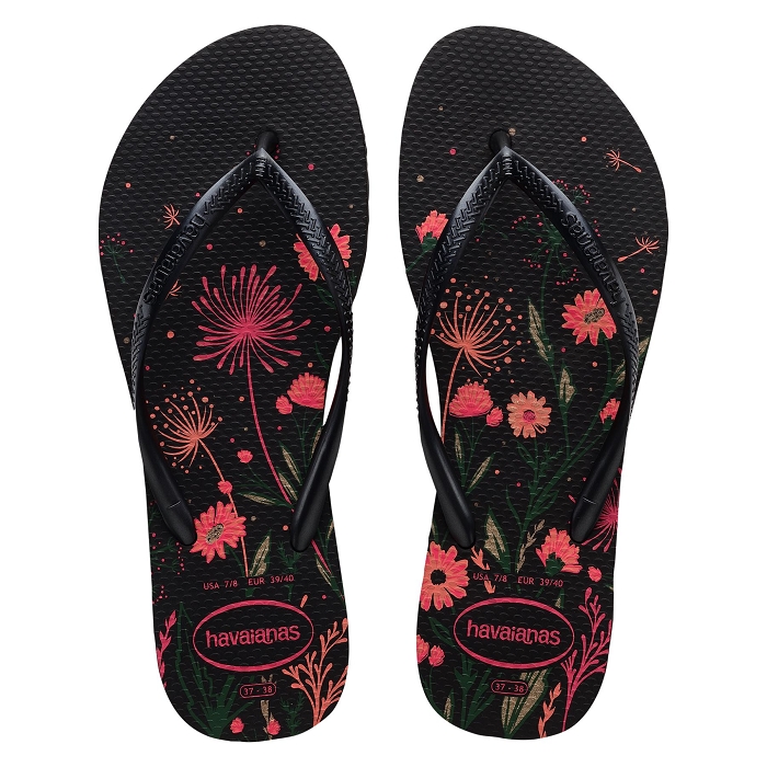 Havaianas chaussures havaianas slim organic black pink 