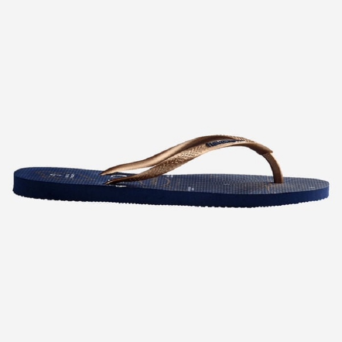 Havaianas chaussures havaianas slim nautical navy blue rose gold white 9075201_2