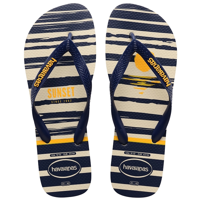 Havaianas chaussures havaianas top nautical beige navy 