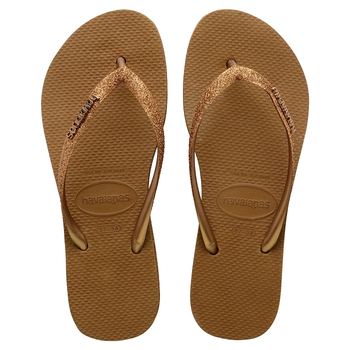 Havaianas chaussures havaianas slim flatform sparkle bronze 9078801_1