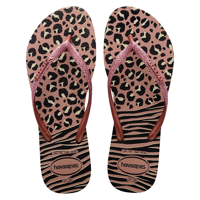 Havaianas chaussures havaianas slim animals mix black gold 