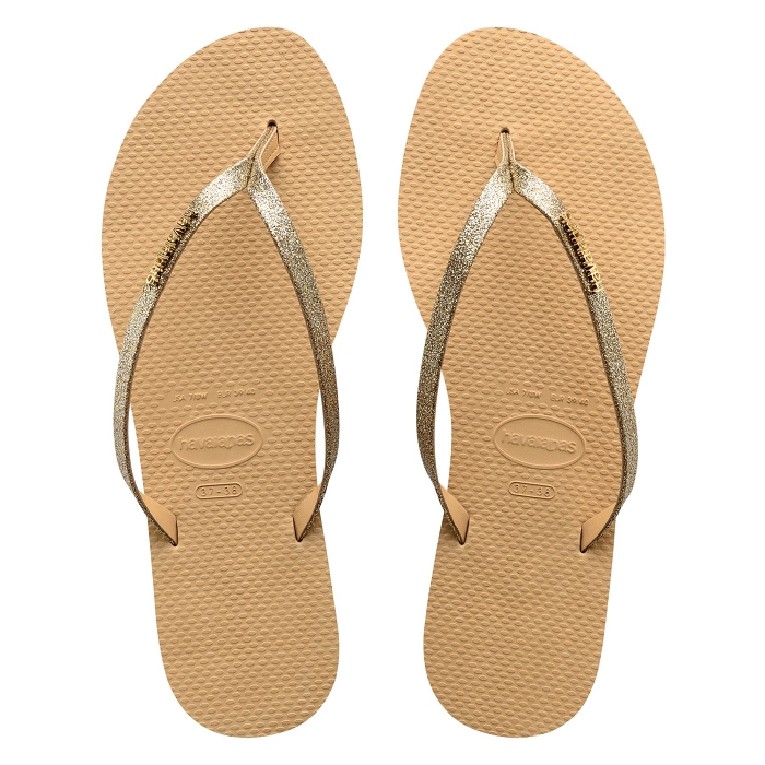 Havaianas chaussures havaianas you glitter golden 