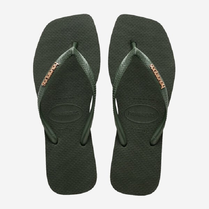 Havaianas chaussures havaianas square logo metallic green 