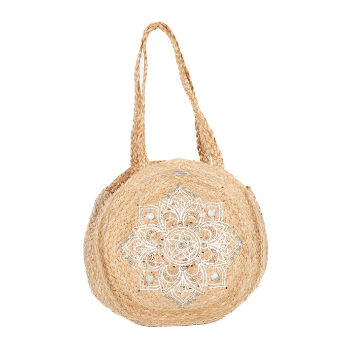 Les tropeziennes accessoires les tropeziennes sac rond jute naturel 