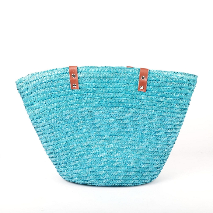 Les tropeziennes famille les tropeziennes panier en paille milos turquoise 9091401_3