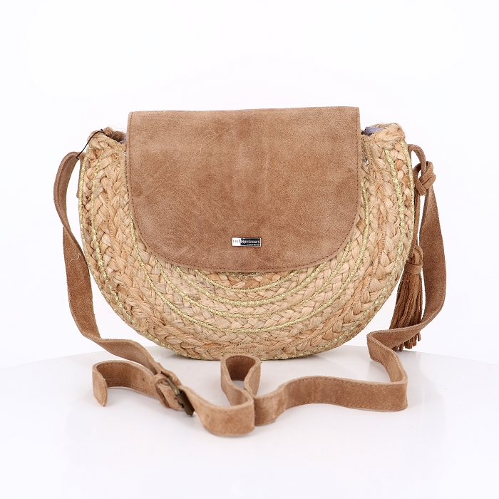 Les tropeziennes accessoires les tropeziennes sac a rabat jute gobi 