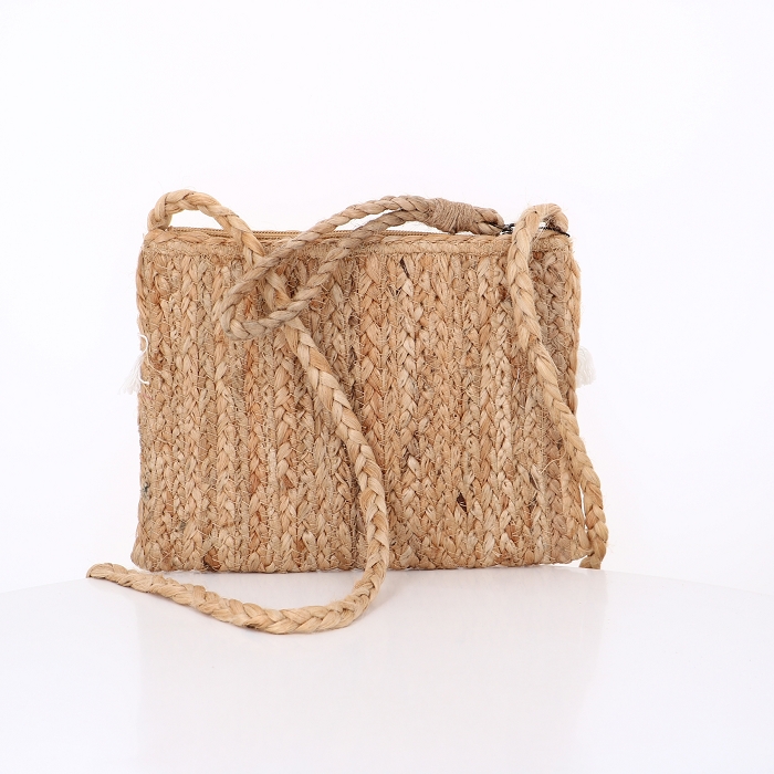 Les tropeziennes accessoires les tropeziennes pochette jute naturel 9092401_2