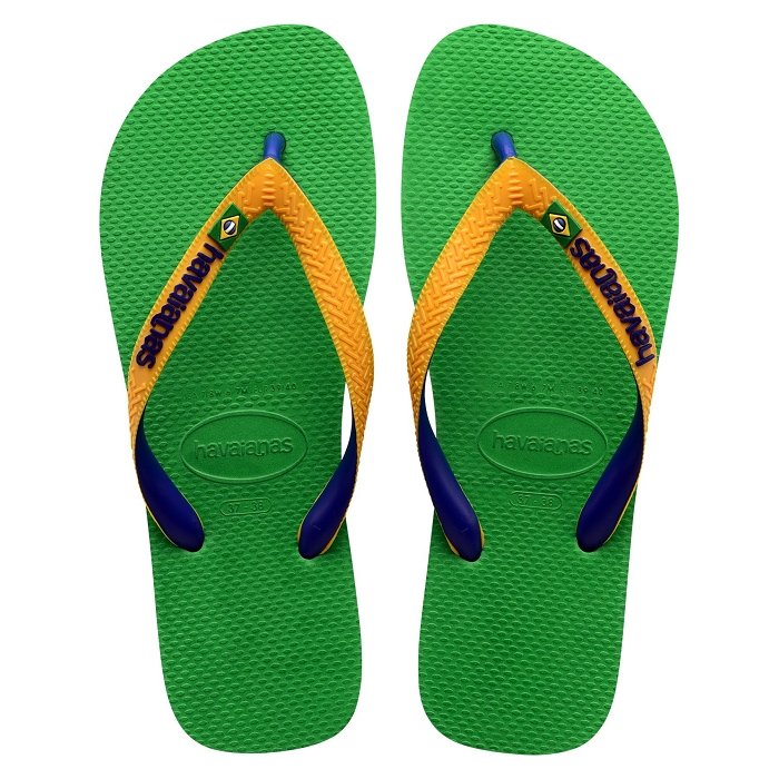 Havaianas chaussures havaianas brasil mix leaf green marine blue 
