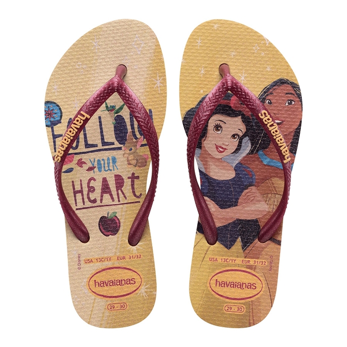 Havaianas chaussures havaianas enfant slim princess golden 