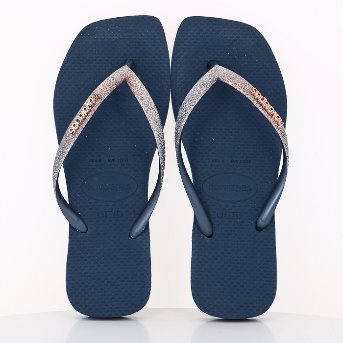 Havaianas chaussures havaianas square glitter indigo blue 