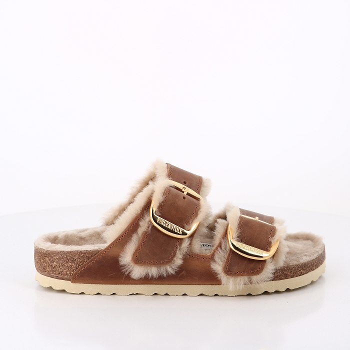 Birkenstock chaussures birkenstock arizona bb shearling cognac marron
