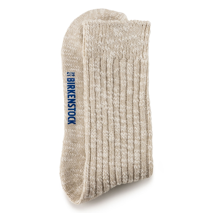 Birkenstock accessoires birkenstock chaussettes coton flamme femme beige white 9106001_2