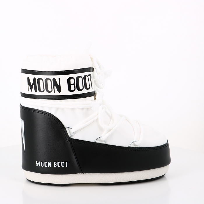 Moon boot chaussures moon boot bottes icon low white nylon blanc