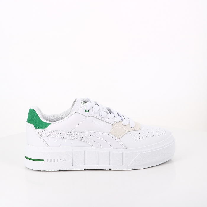 Puma chaussures puma sneakers cali court match white green blanc