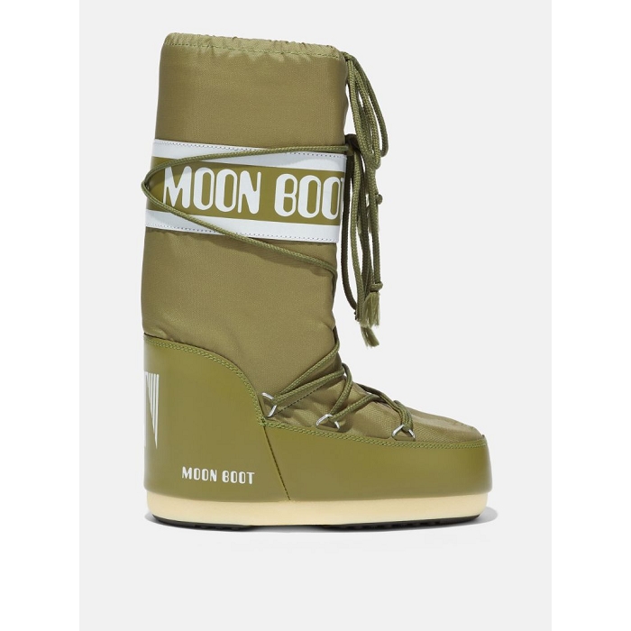 Moon boot chaussures moon boot bottes icon khaki nylon vert