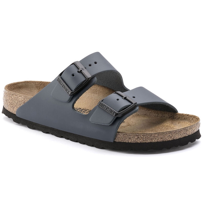 Birkenstock chaussures birkenstock arizona  cuir blue femme bleu