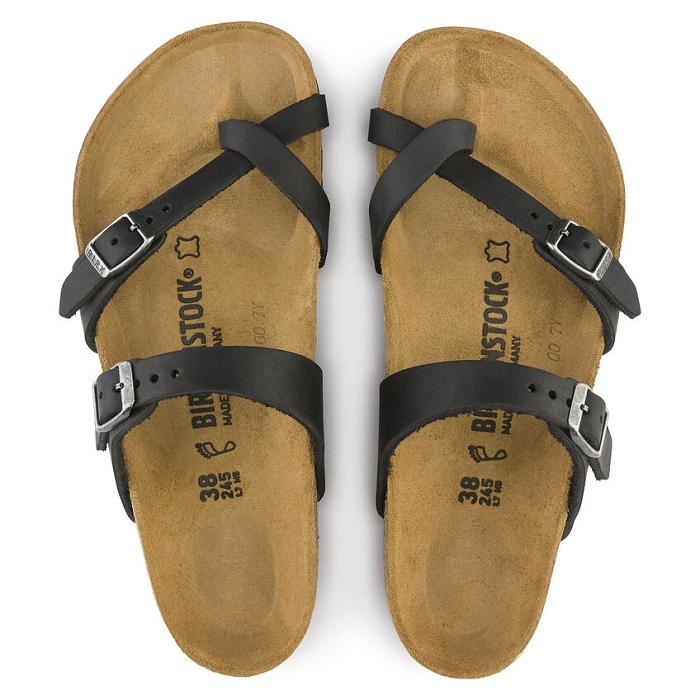 Birkenstock chaussures birkenstock mayari cuir huile black noir9118101_4