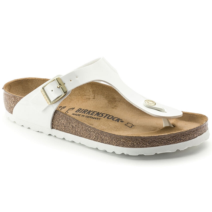 Birkenstock chaussures birkenstock gizeh bf patent white blanc