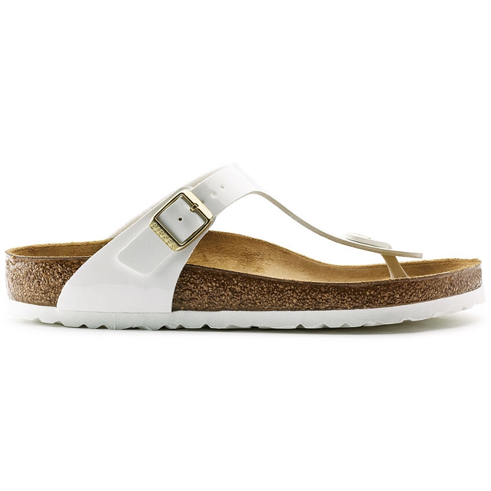 Birkenstock chaussures birkenstock gizeh bf patent white blanc9118401_2