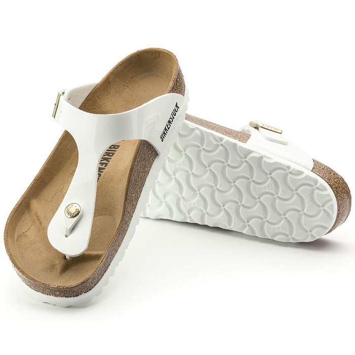 Birkenstock chaussures birkenstock gizeh bf patent white blanc9118401_4