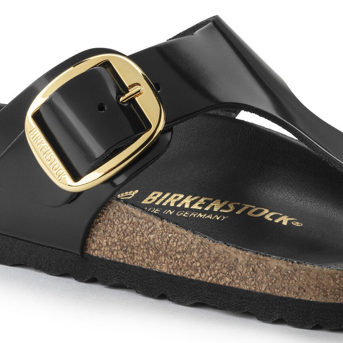 Birkenstock chaussures birkenstock gizeh big buckle cuir patent black noir9121301_2