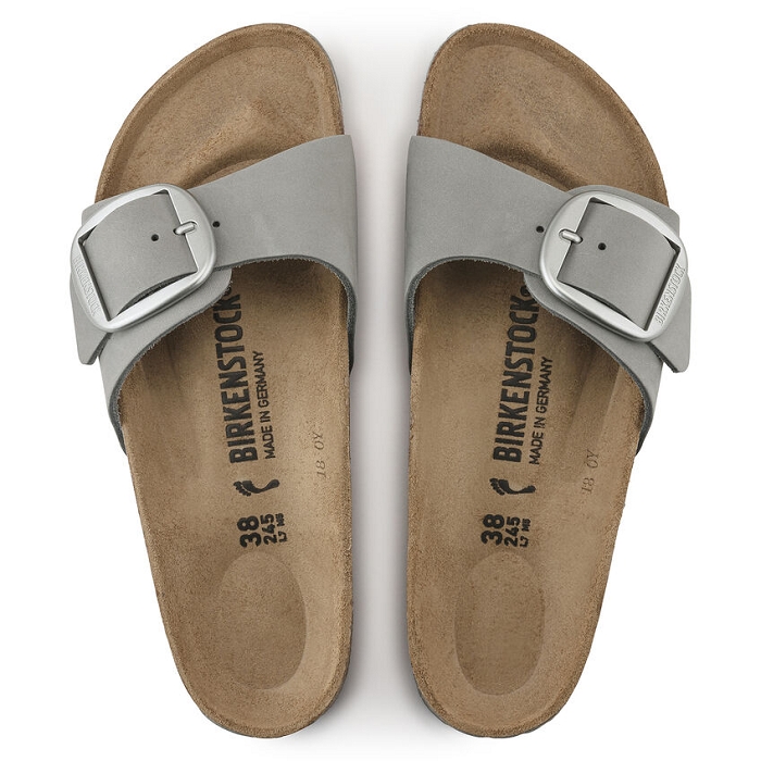 Birkenstock chaussures birkenstock madrid cuir nubuck big buckle dove gray 9121401_4