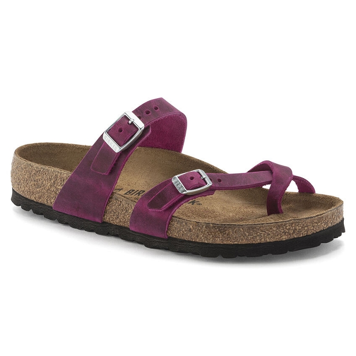 Birkenstock chaussures birkenstock mayari cuir festival fuchsia 