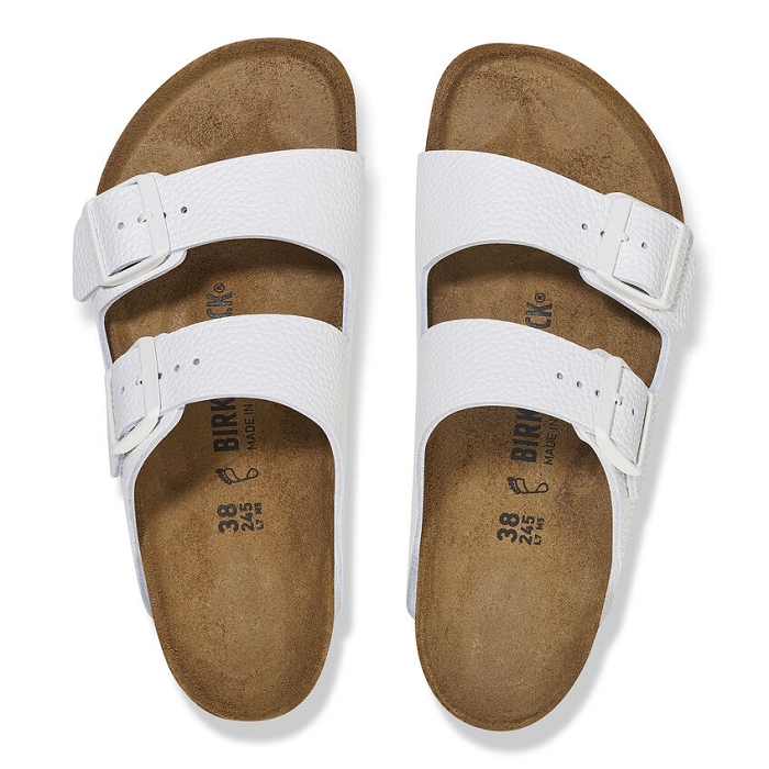 Birkenstock chaussures birkenstock arizona cuir white blanc9122901_3