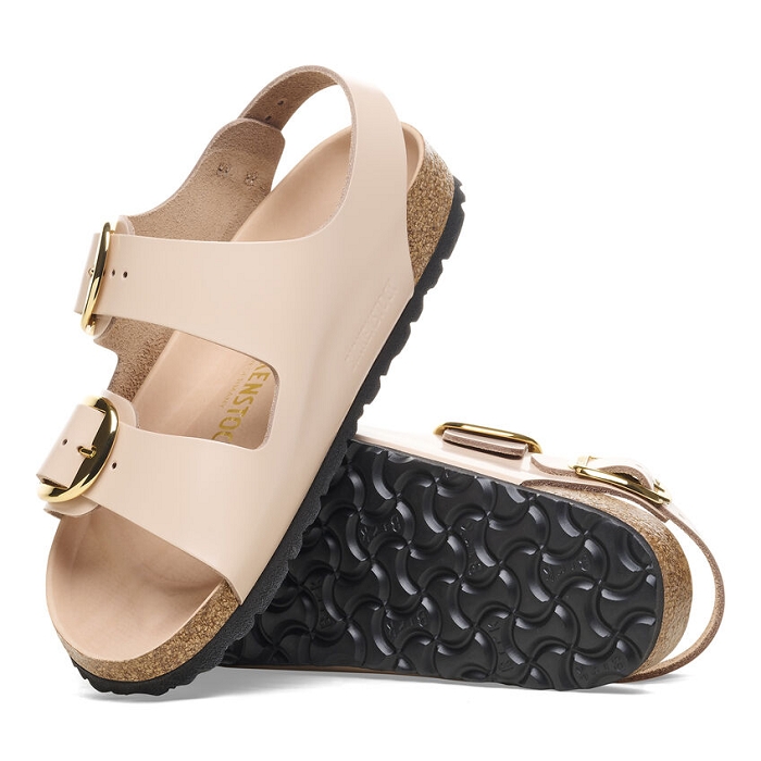 Birkenstock chaussures birkenstock milano big bukle cuir high shine new beige hex beige9123401_4