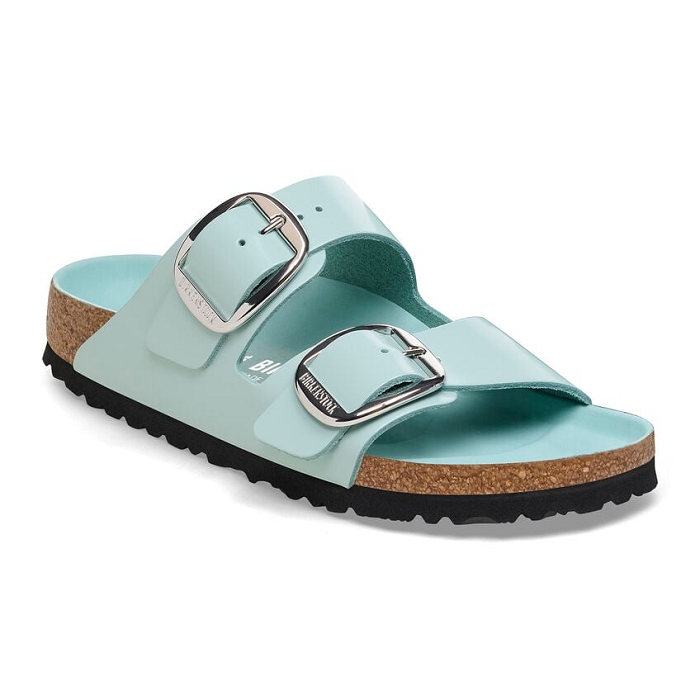 Birkenstock chaussures birkenstock arizona  cuir big buckle highshine surf green vert