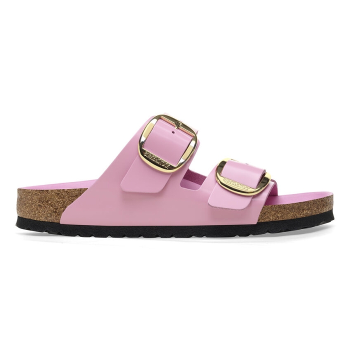 Birkenstock chaussures birkenstock arizona big bukle cuir high shine fon pink hex rose9124101_2