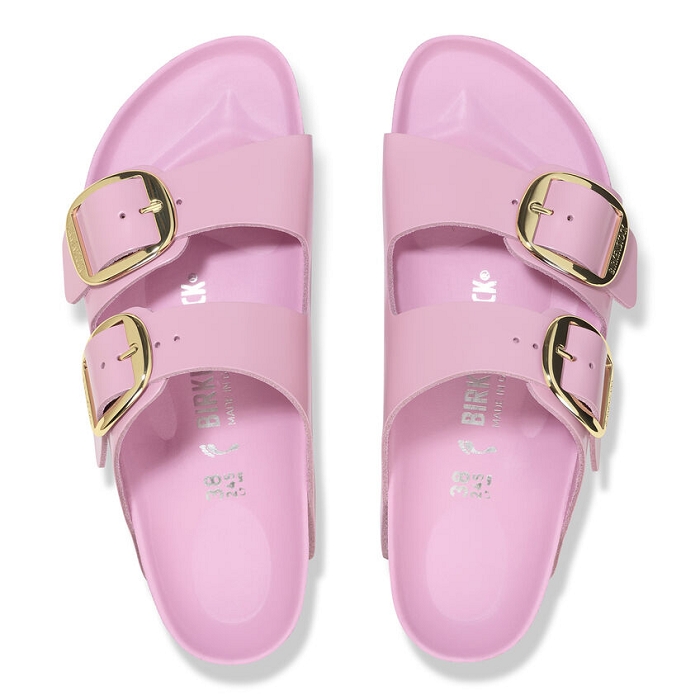 Birkenstock chaussures birkenstock arizona big bukle cuir high shine fon pink hex rose9124101_3