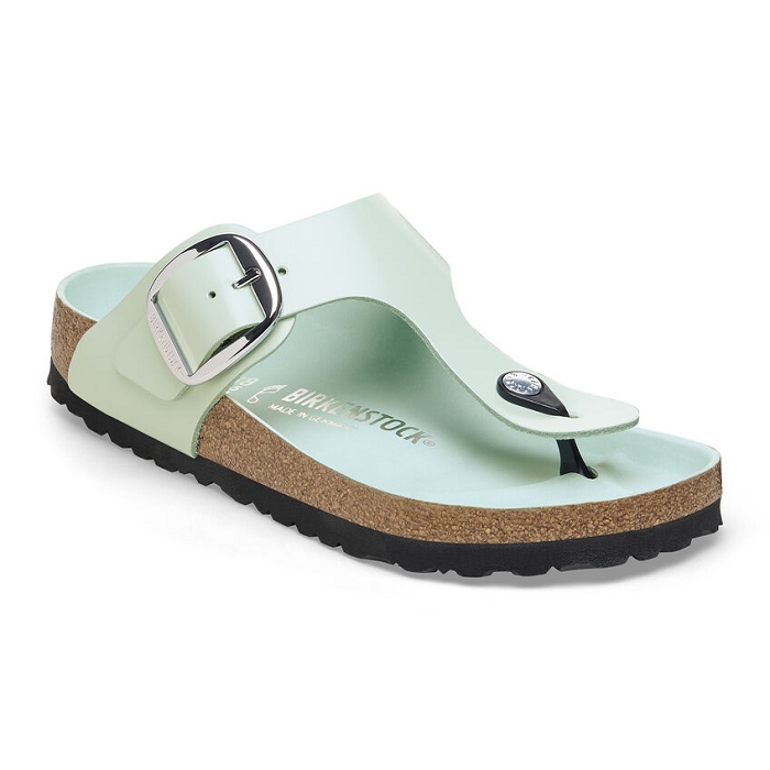 Birkenstock chaussures birkenstock gizeh big buckle cuir surf green hex 