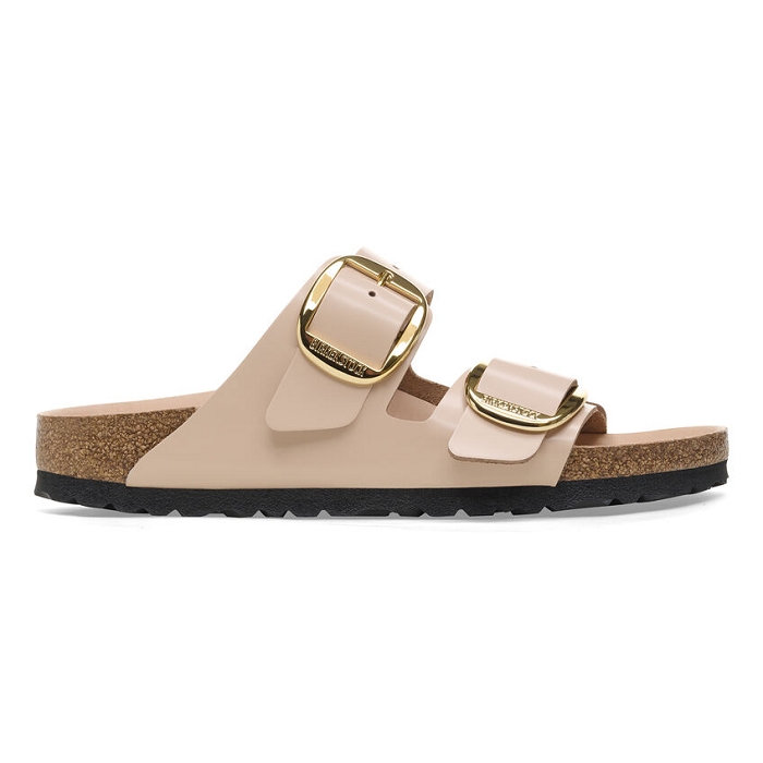 Birkenstock chaussures birkenstock arizona big buckle cuir high shine new beige hex beige9124401_2