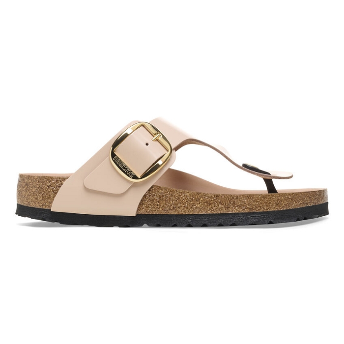 Birkenstock chaussures birkenstock gizeh big buckle cuir high shine new beige hex beige9124701_2