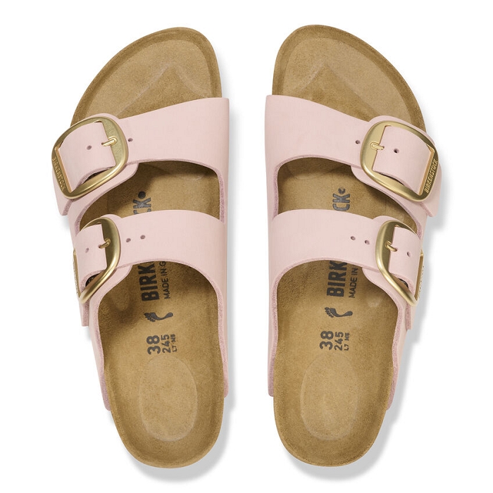 Birkenstock chaussures birkenstock arizona big buckle cuir soft pink 9124801_3