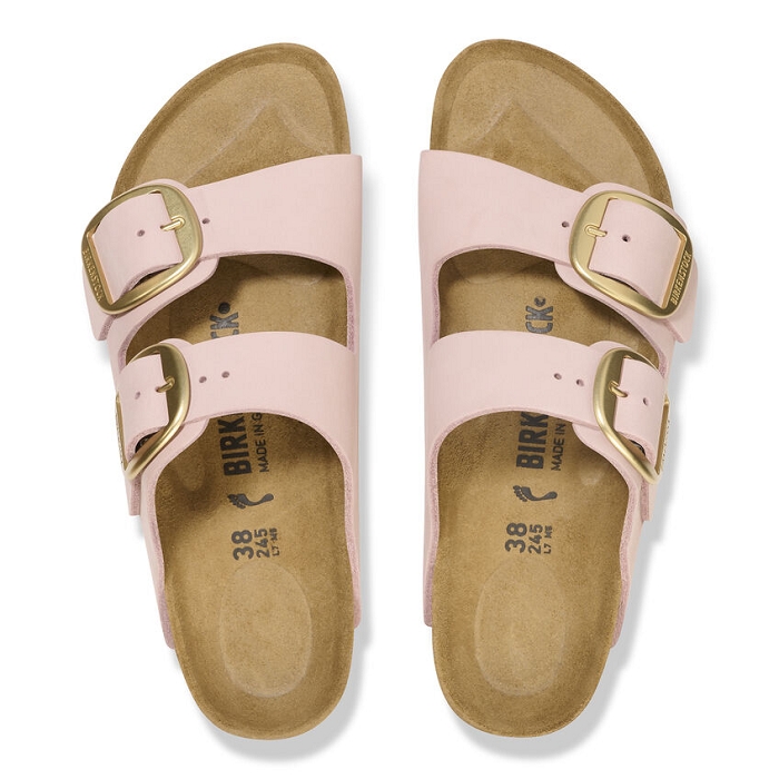 Birkenstock chaussures birkenstock arizona big buckle cuir soft pink rose9124801_3