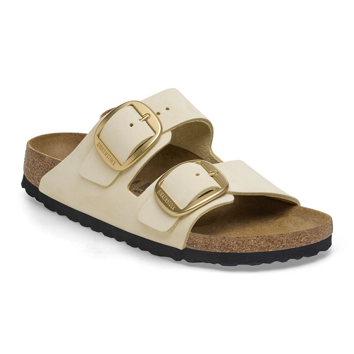 Birkenstock chaussures birkenstock arizona big buckle cuir ecru 