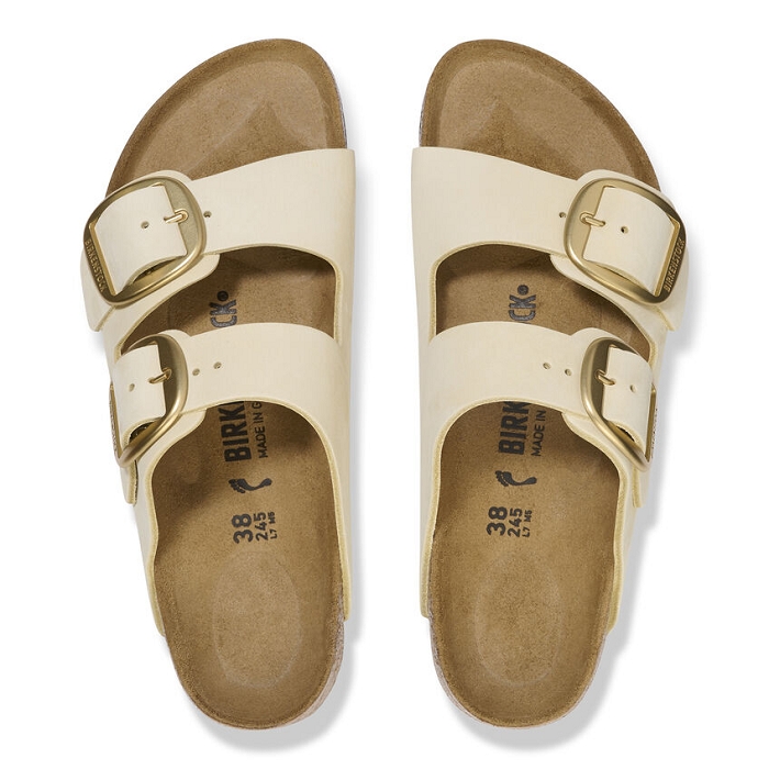 Birkenstock chaussures birkenstock arizona big buckle cuir ecru 9124901_3