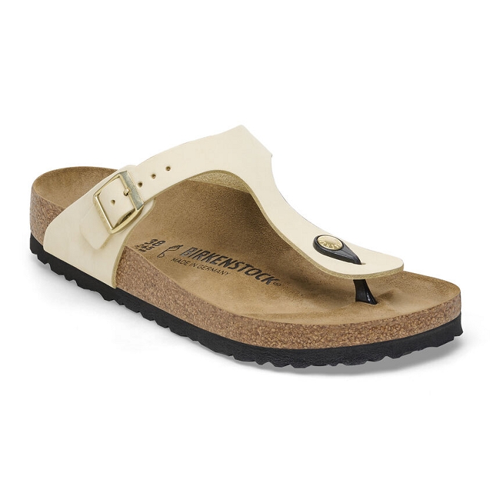 Birkenstock chaussures birkenstock gizeh cuir ecru 