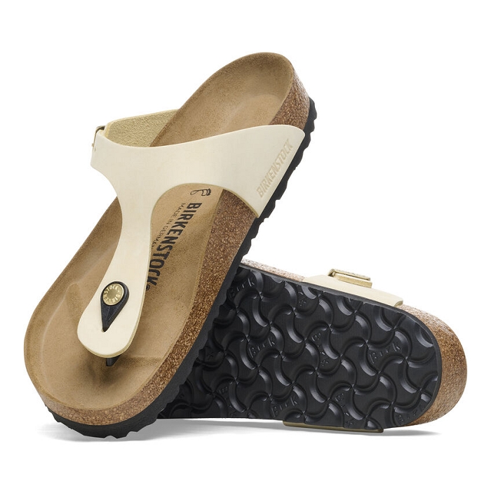 Birkenstock chaussures birkenstock gizeh cuir ecru 9125001_4