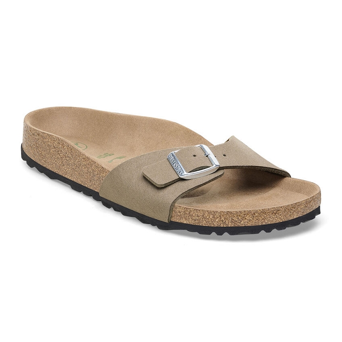 Birkenstock chaussures birkenstock madrid vegan soft grey taupe 