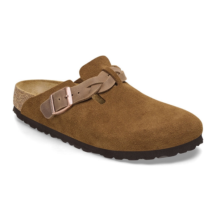 Birkenstock chaussures birkenstock boston cuir braided mink 