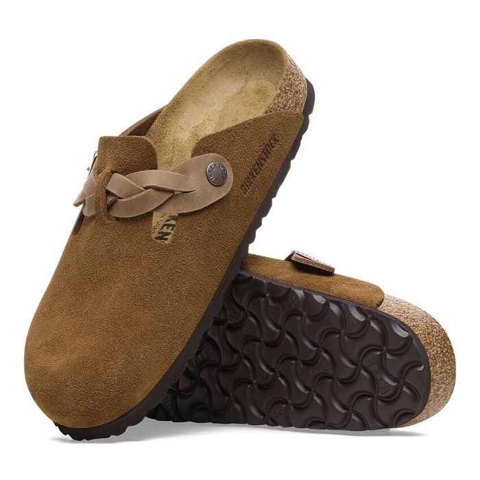 Birkenstock chaussures birkenstock boston cuir braided mink 9126901_4