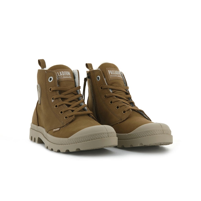 Palladium chaussures palladium pampa hi zip wl dear brown marron9153201_4